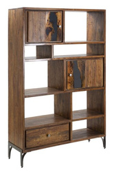 Bibliothek Mustang, 118X40X178 cm, aus Nilakazienholz