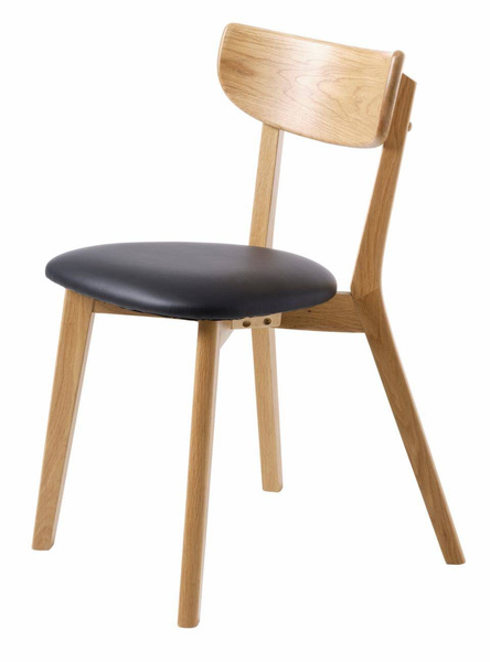 Stuhl Pero mit schwarzer Sitzfläche
