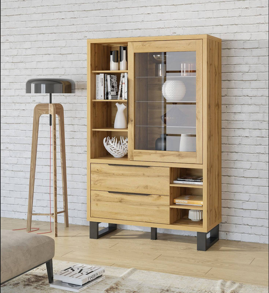 Halle WM Vitrine 1D2S Eiche Wotan