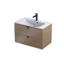 Oristo Waschbeckenunterschrank SIENA UNI 80 cm Hell Holz