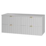 ARCOS-06 - Badezimmerunterschrank mit Tafel 4S 120cm Weiß Matt Set-6