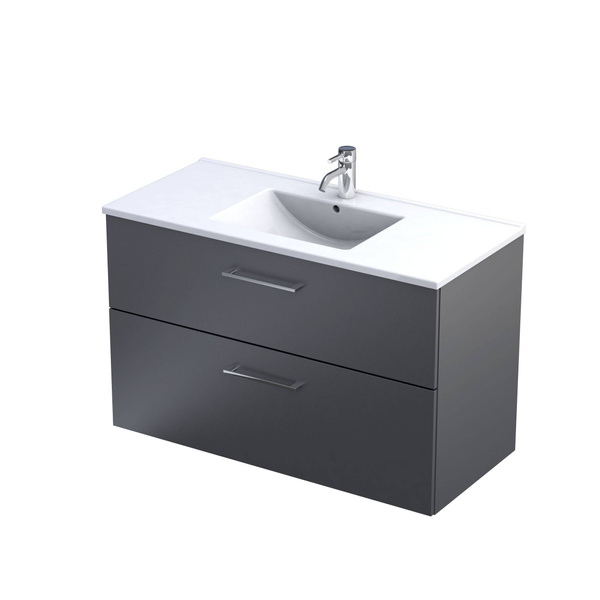 Oristo Waschtisch mit Schrank GEO 100 cm Graphit