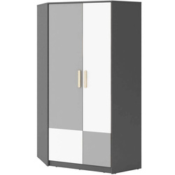 POK PO-01 - Eckschrank 95x95 cm Graphit/Buche Ibsen/Hellgrau