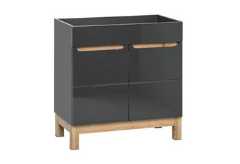 Waschbeckenunterschrank 60 cm Bali in Grau Hochglanz