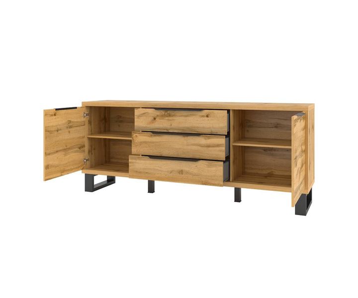 Halle WM Kommode 2D3S Eiche Wotan
