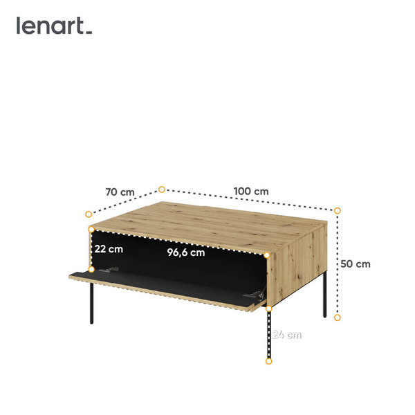 TREND TR-09 - 1D Tisch Eiche Artisan