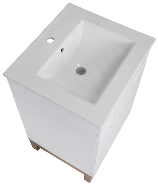 Astor Waschbeckenunterschrank 50 cm Spek Weiß Hochglanz