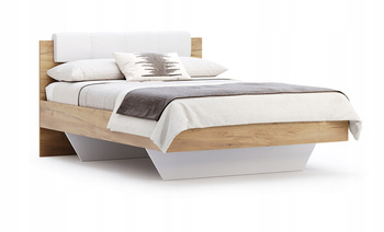 Asti AS-34-WB - Bett mit Kopfteil Eiche Craft 140x200 cm