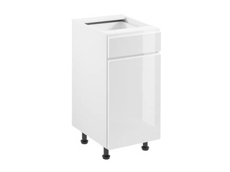 Unterschrank 1D1S D40S1-P Aspen White Weiß Hochglanz