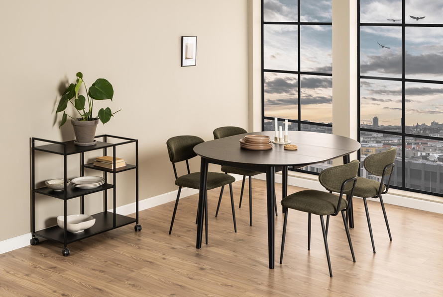 Montreux runder Tisch schwarz 115-154 cm