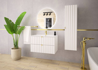 ARCOS-07 - Waschtischschrank 2S 80cm Mattschwarz