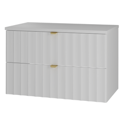 ARCOS-07 - Waschtisch mit 2 Schubladen, 80 cm, Weiß Matt, Set-1