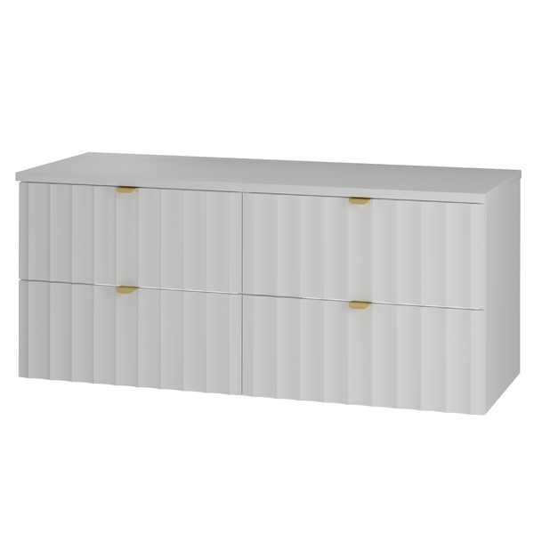 ARCOS-06 - Badezimmerunterschrank mit Tafel 4S 120cm Weiß Matt Set-6