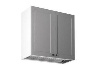 Küchenoberschrank 2-türig mit Geschirrabtropfer G80C Linea Grey Matt