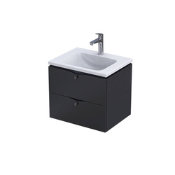 Oristo Waschtischunterschrank 60 cm SIENA schwarz matt