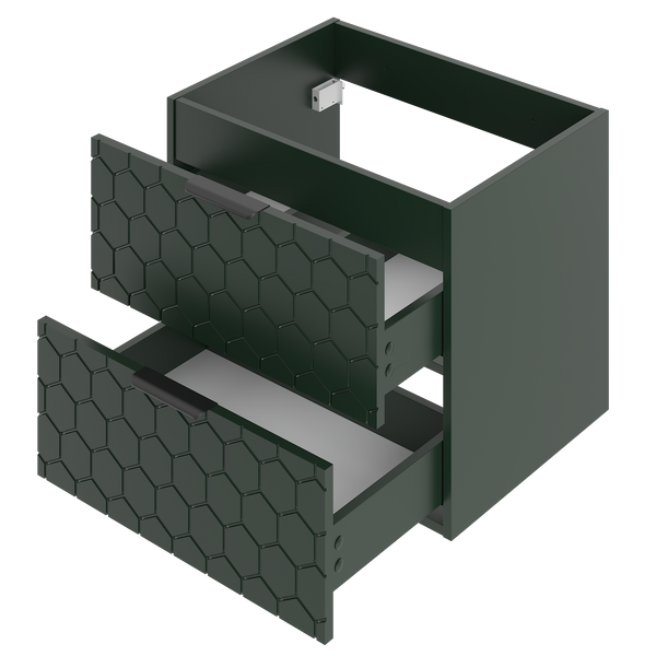 HEXA-07 - Waschbeckenunterschrank mit Arbeitsplatte 2S 60cm Labrador Set-1