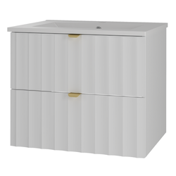 ARCOS-06 - Waschbeckenunterschrank 2S 60 cm Weiß Matt Set-3
