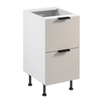 Küchenunterschrank 2S Sorento D45S2 AX Weiß Matt Beige Matt