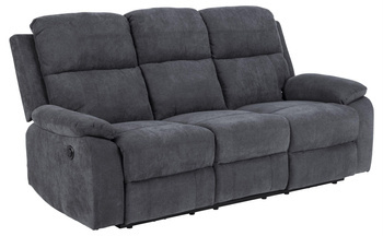 Mora 3-Sitzer Sofa Dunkelgrau Elektrische Relaxfunktion