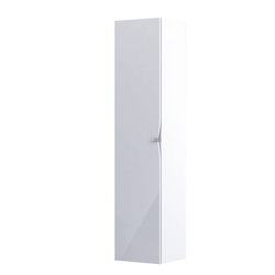 Oristo Hoher Säulenregal 35 cm SIENA Weiß Hochglanz