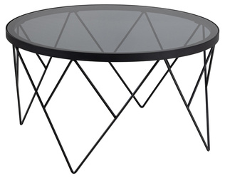 Actona Couchtisch Rund Halstow Glas Schwarz