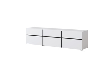 Cross – TV-Kommode 3D3S Weiß Schwarz Matt