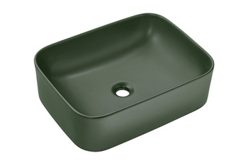 Waschbecken auf Tischplatte aus Keramik KAMA-MFG-50 Mattes Waldgrün 50,5 cm