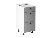 Küchenunterschrank mit 3 Schubladen D40S3 Linea Grau Matt