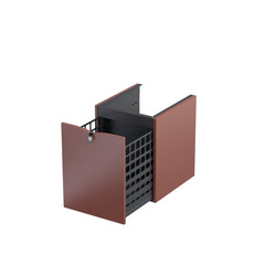 Oristo Niedrige Kommode SIENA UNI 40 cm Rot matt