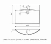 Oristo Waschtisch 60 cm AMELIA
