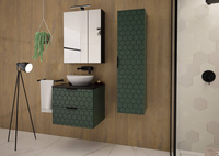HEXA-07 - Waschbeckenunterschrank mit Arbeitsplatte 2S 60cm Labrador Set-1