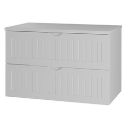 MONA-01 - Waschtischschrank mit Arbeitsplatte 2S 80cm Weiß Matt Set-1