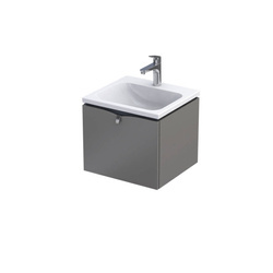Oristo Waschtischschrank 50 cm SIENA, warmes Grau matt