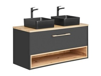 Schrank 120 cm Borneo Cosmos 854 mit Platte und 2 Waschbecken