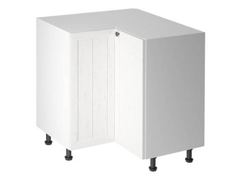 Unterbauküche 2-türig Eckschrank D90N Provence Kiefer Andersen Weiß Matt
