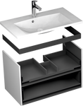 Oristo SKAGEN Waschbeckenunterschrank 50 cm in mattem Weiß