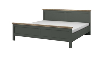 Evora S Bett 160/200 cm Grün / Lefkas Eiche