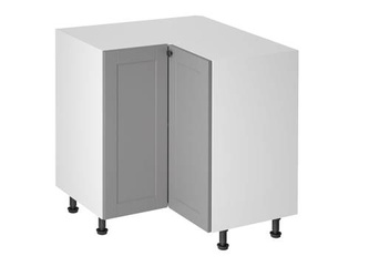 Unterschrank 2-türig Eckküche D90N Linea Grey Mattschwarz