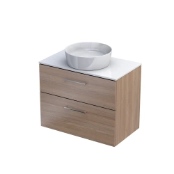 Oristo Waschtisch mit GEO 80 cm Oberfläche in heller Eiche